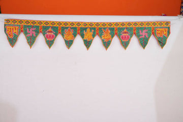 Kundan HandiKrafts Cloth Leaf Thoranna (God) - Distacart