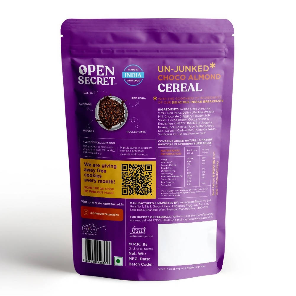 Open Secret Choco Almond Cereal - Distacart