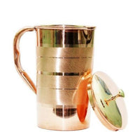 Thumbnail for Pure Copper Water Jug With Handles And Lid