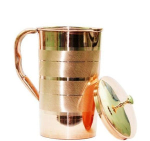 Pure Copper Water Jug With Handles And Lid