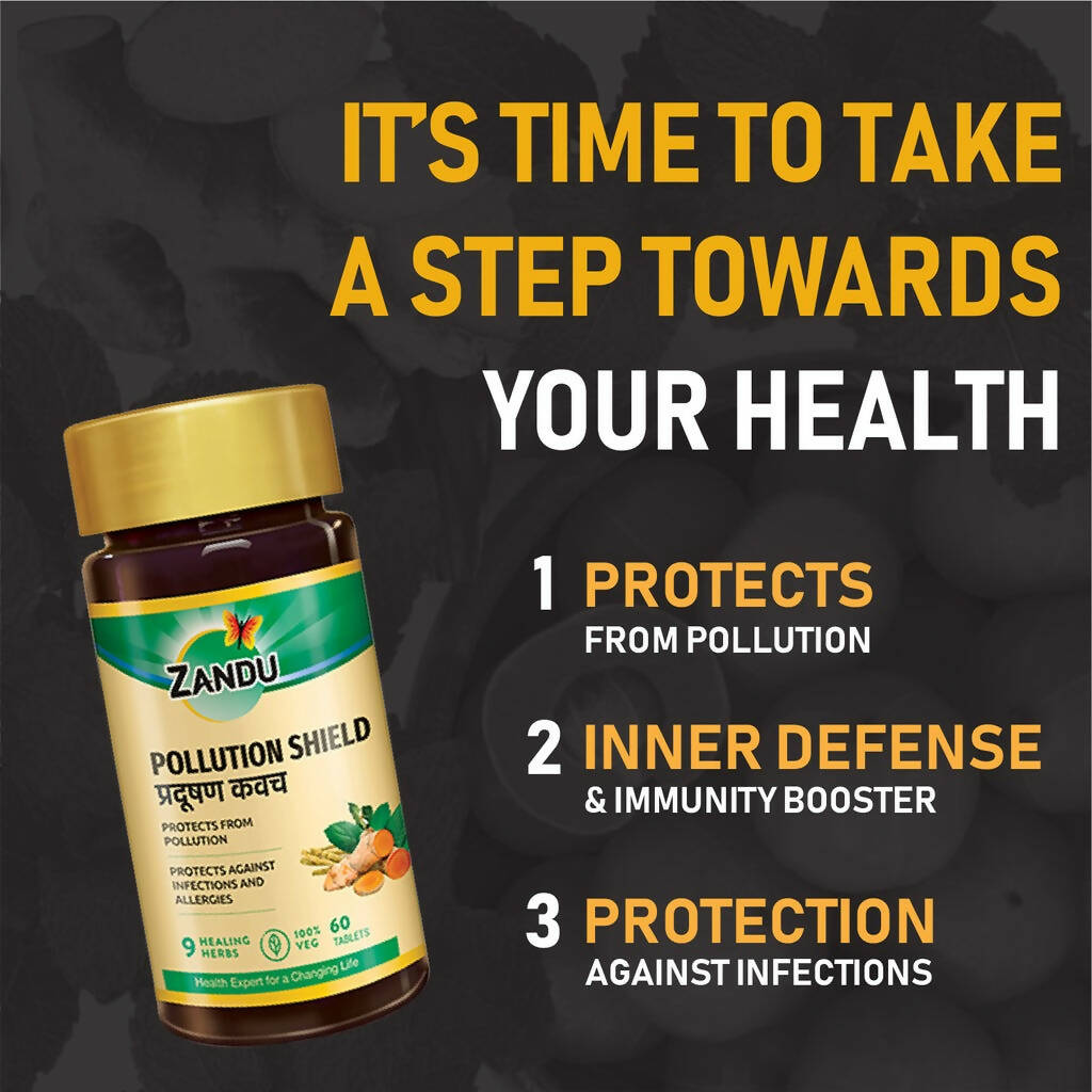 Zandu Pollution Shield Tablets - Distacart