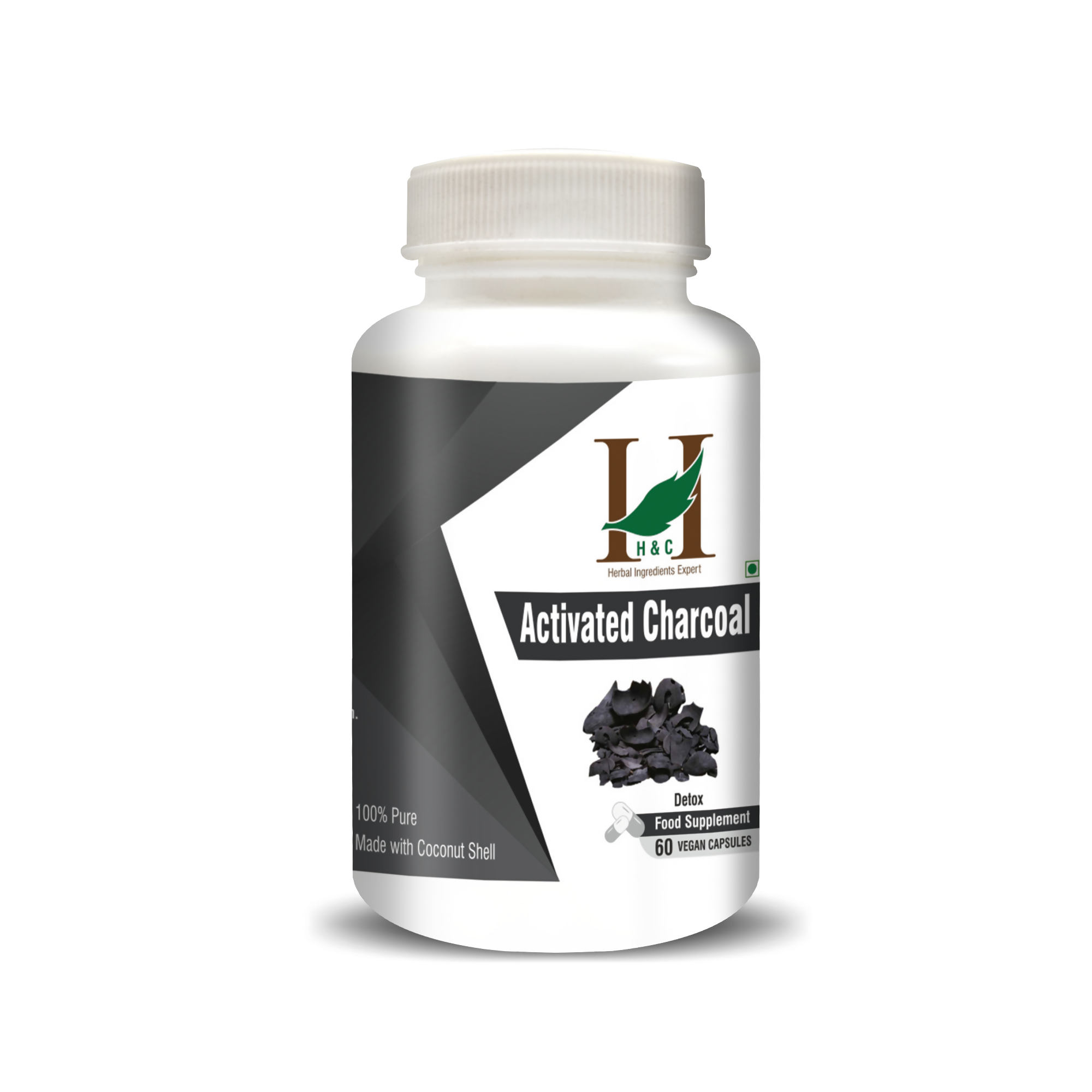 H&C Herbal Activated Charcoal Capsules - Distacart