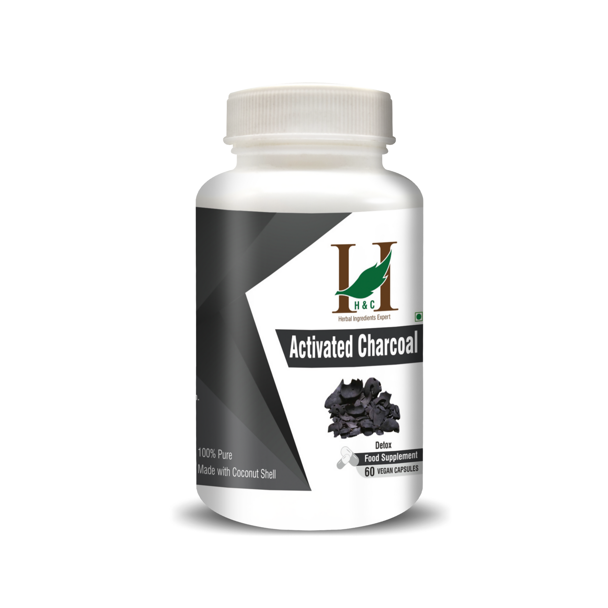 H&C Herbal Activated Charcoal Capsules - Distacart