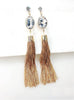 Bling Accessories Swarovski Crystal Tassel Stud Earrings - Distacart