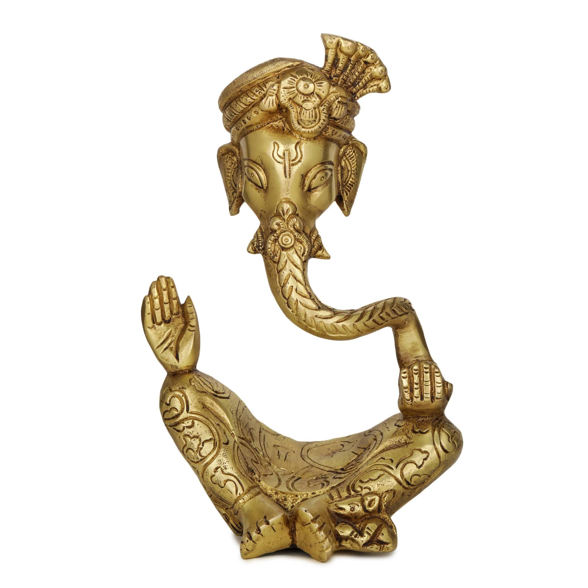 Devlok Vighnaharta Ganpati Pital Murti Idol - Distacart