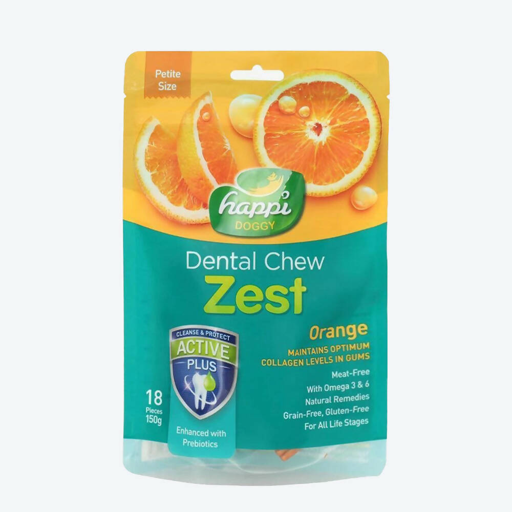 Happi Doggy Dental Chew Zest - Orange Petite - Distacart