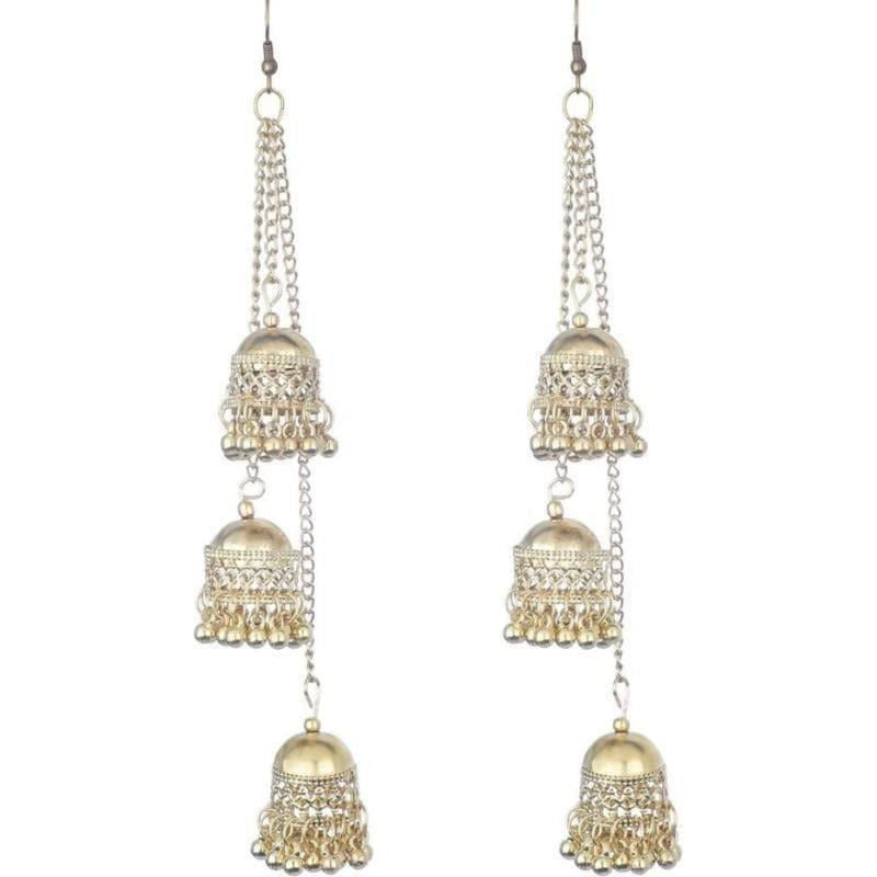 Muskan Fancy Oxidized Dangle Long Jhumki Earrings