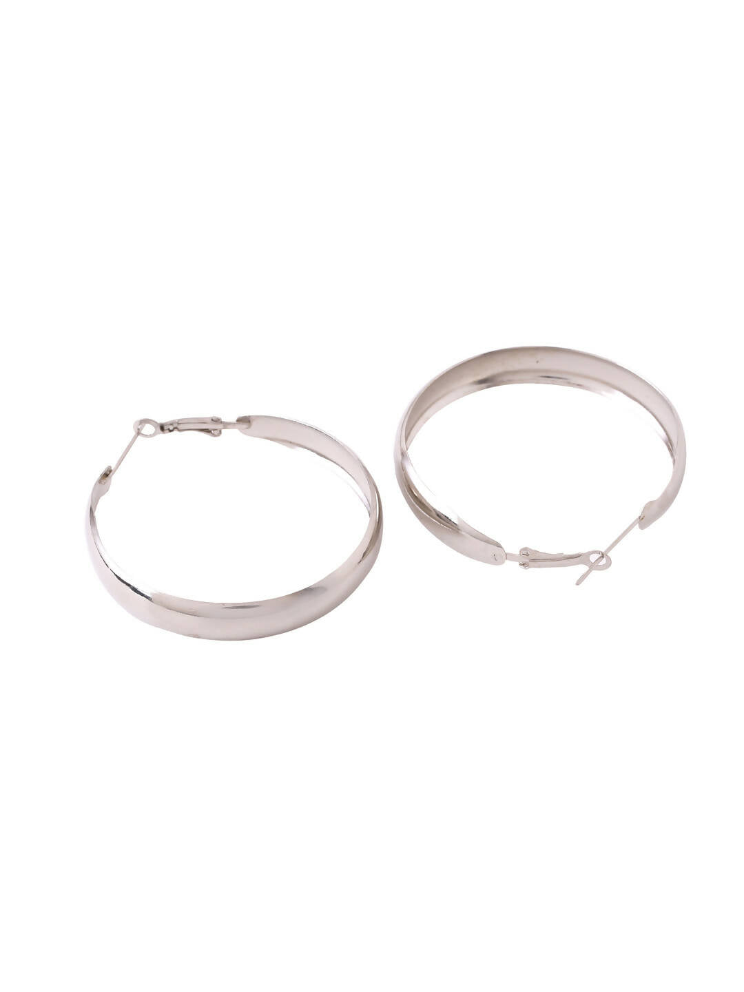 NVR Women Silver Plated Hoop Earrings - Distacart