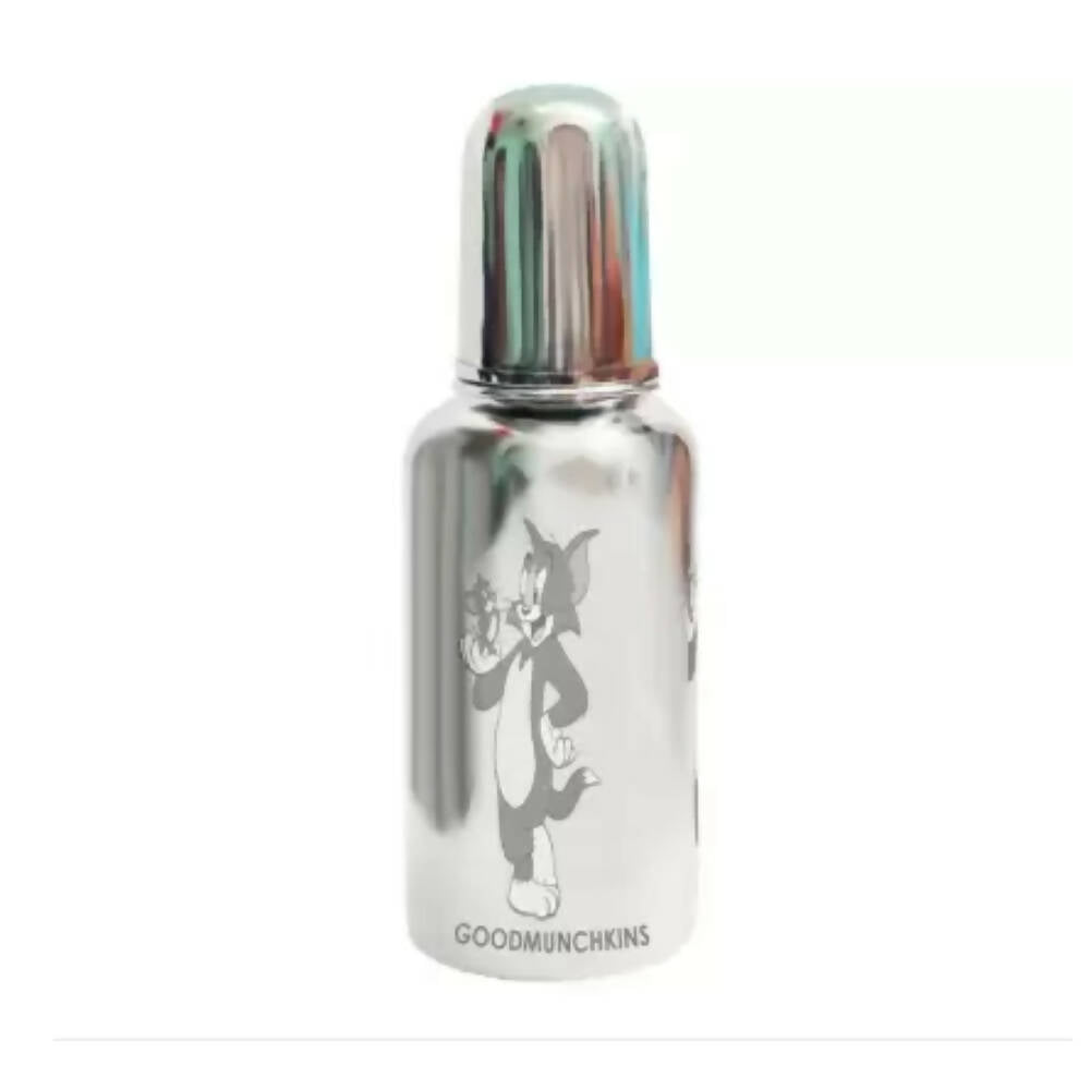 Goodmunchkins Stainless Steel Feeding Bottle 304 Grade Steel, Jointless, BPA Free, Rustfree Bottle 220 ml - Distacart