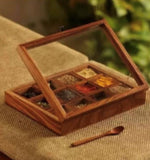 Thumbnail for Collectibles India Wooden Masala Square Box - Distacart