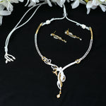Thumbnail for Mominos Fashion Johar Kamal Silver-Plated American Diamond Choker Set - Distacart