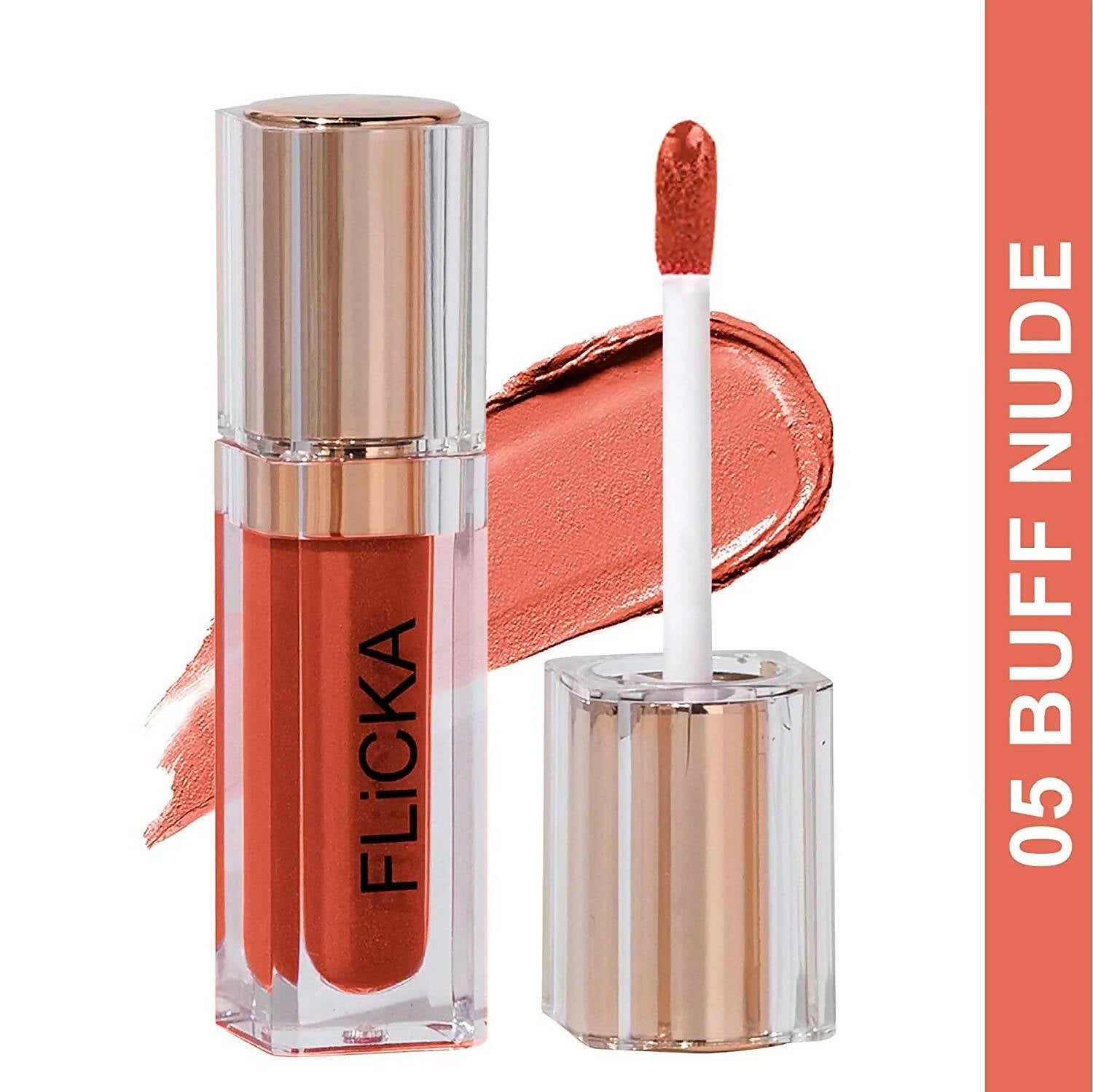 FLiCKA R U Ready Matte Finish liquid Lipstick Shade 05 Buff Nude - Distacart
