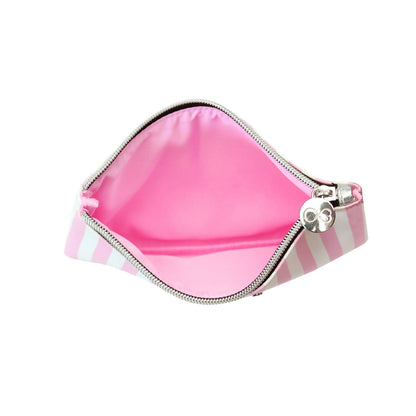 Colorbar Pouch Lips & Lashes Flat Pouches (Set Of Two) - White+Blush Pink - Distacart