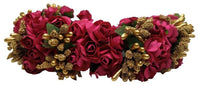 Thumbnail for Pink & Gold Flower Gajra