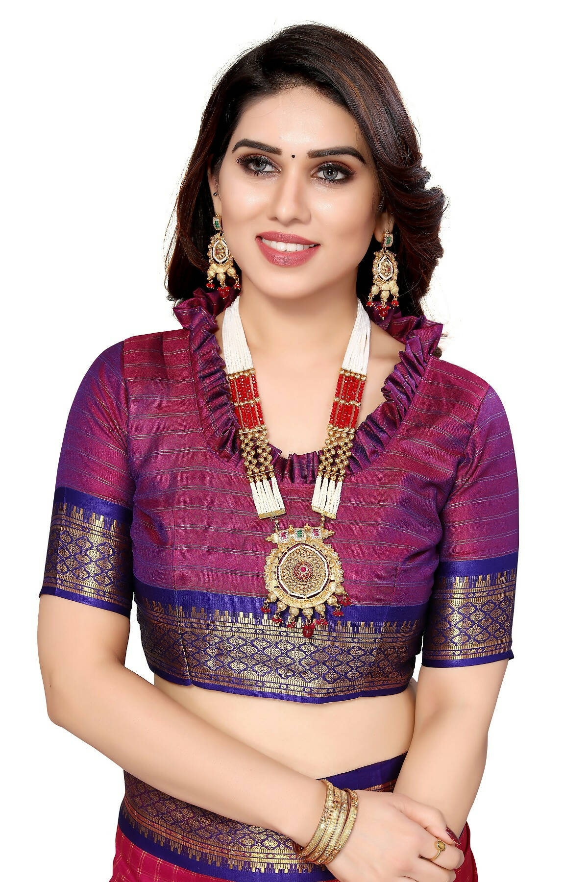 Vamika Weaving Pink Cotton Silk Saree (BHAVINI PINK) - Distacart
