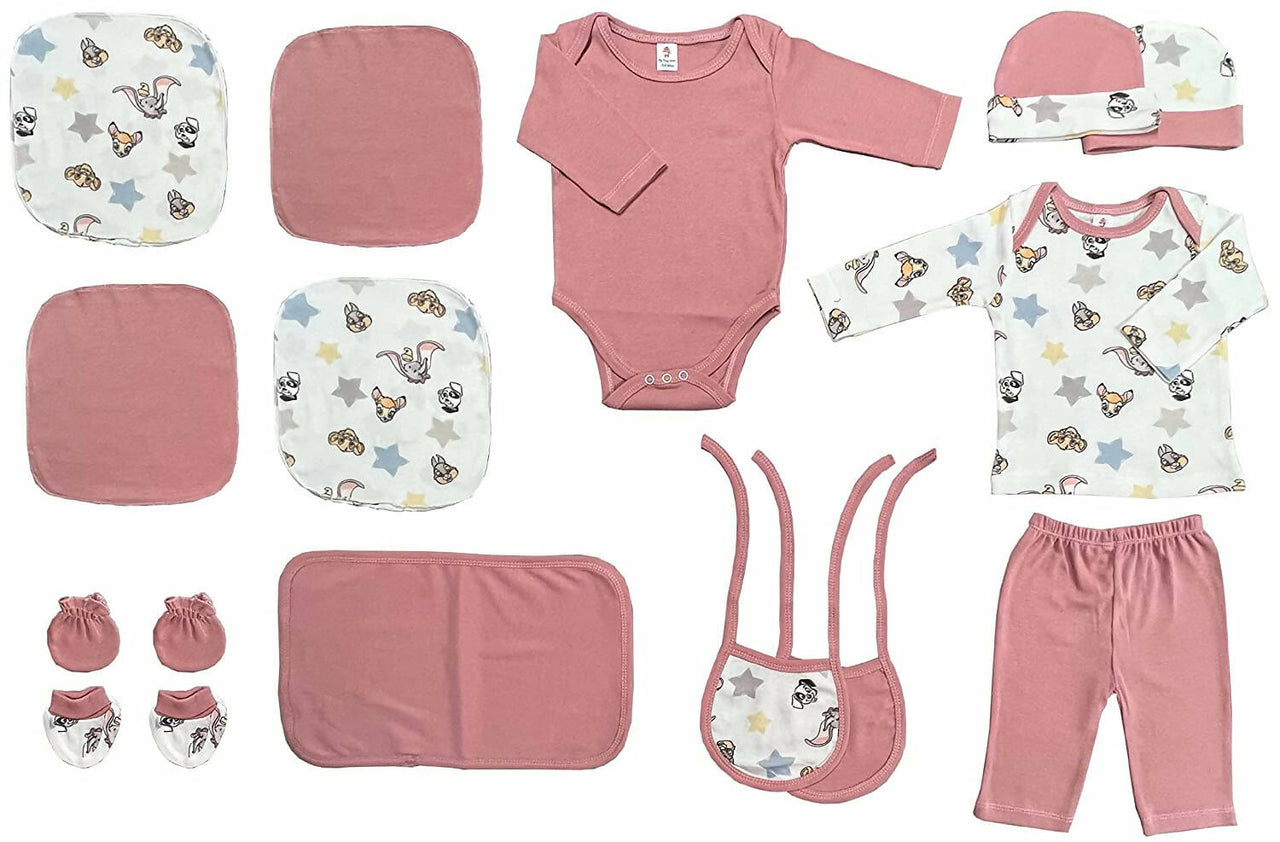My Tiny Wear Full Sleeves New Born Baby Gift Set - Pink - Distacart