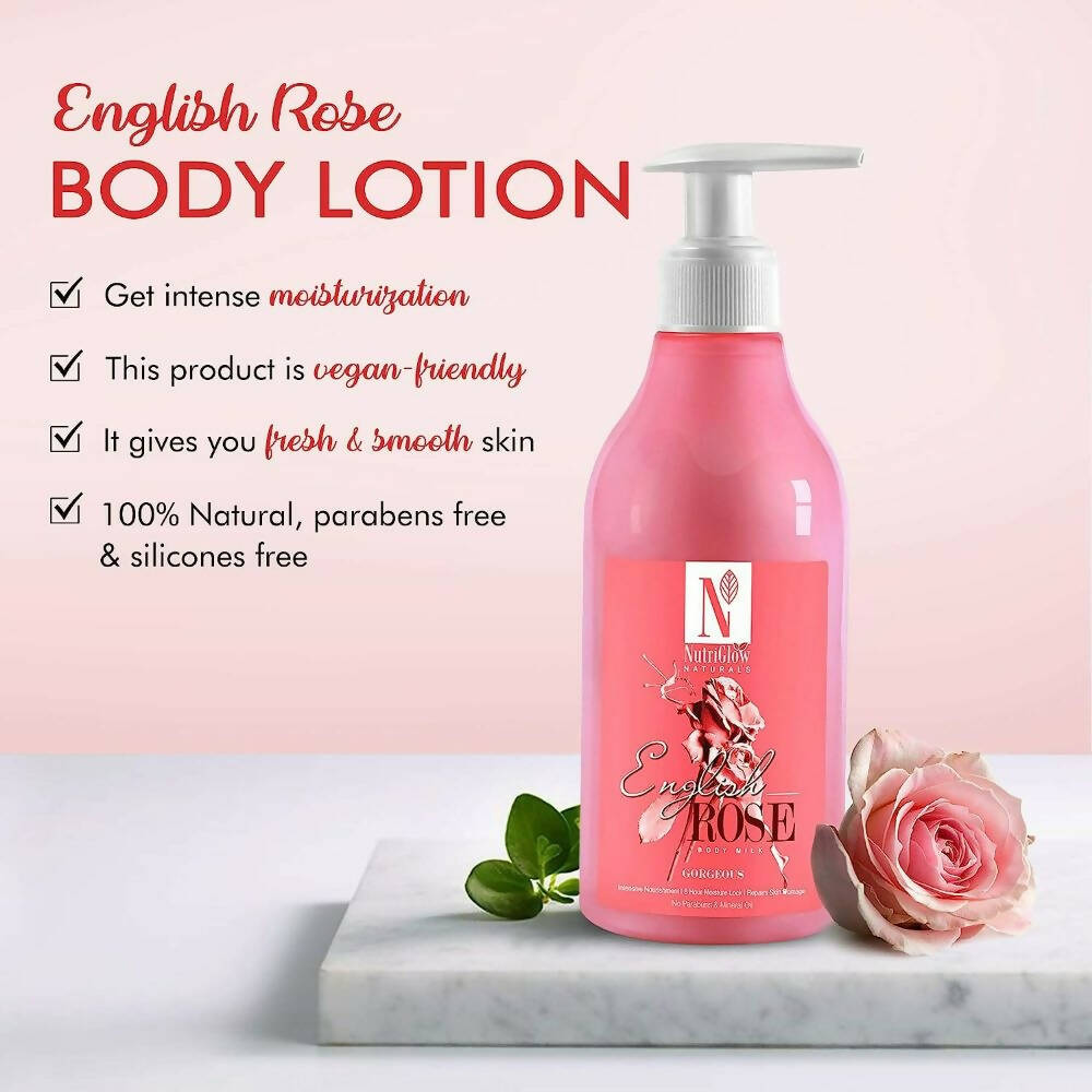 NutriGlow NATURAL'S English Rose Body Milk - Distacart