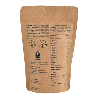 Earthen Story Certified Organic Raw Sunflower Seeds - Distacart