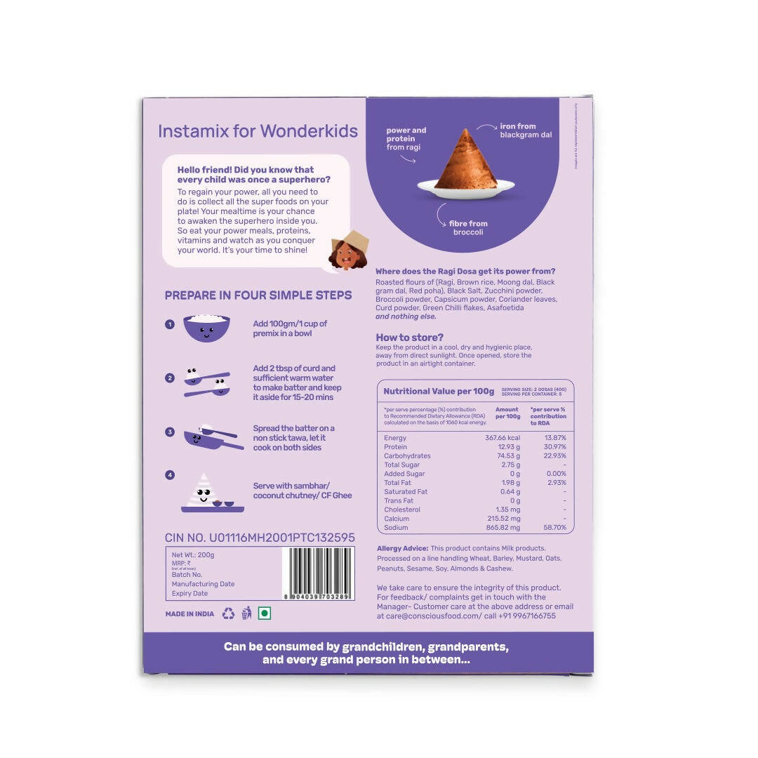 Conscious Food Veggie Ragi Dosa - Distacart
