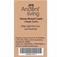 Thumbnail for Ancient Living Neem Wood Comb Single Teeth - Distacart