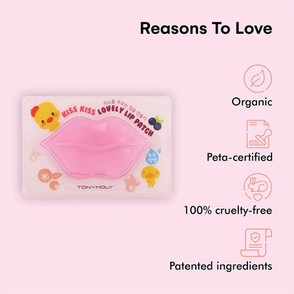 Tonymoly Hydrating Kiss Kiss Lovely Lip Patch - Distacart