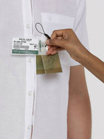 Thumbnail for Ramraj Cotton Mens Cotton Linen Half Sleeve White Shirt - Distacart