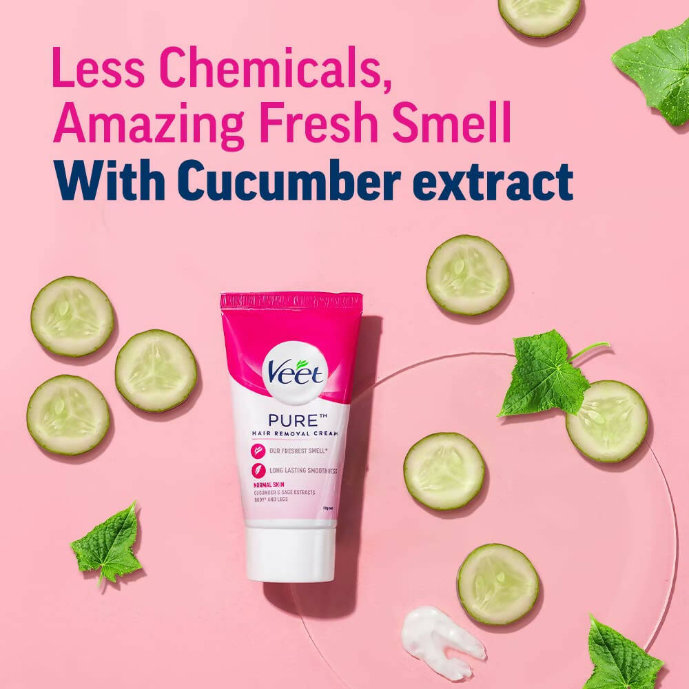 Veet Pure Hair Removal Cream for Women - Normal Skin - Distacart