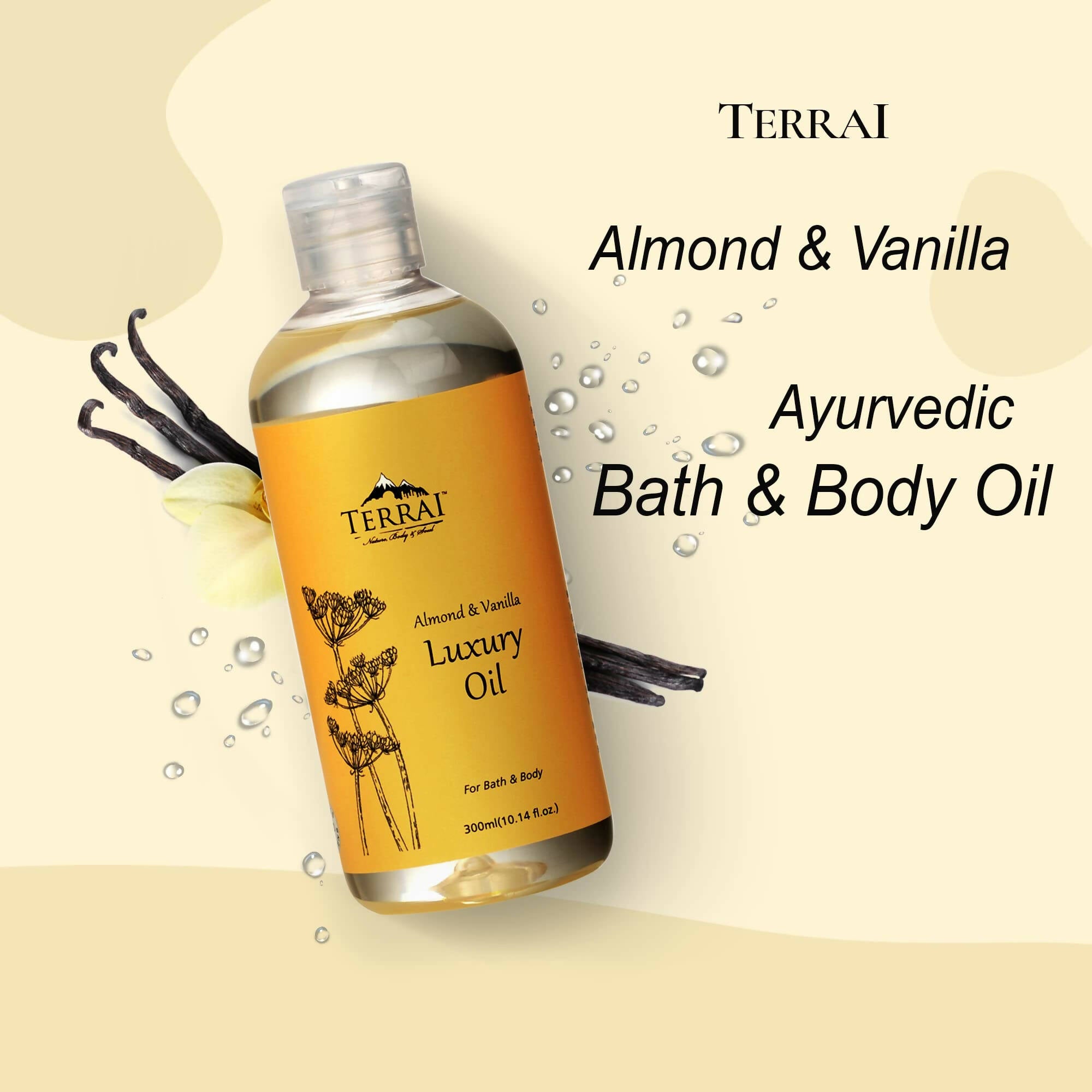 Terrai Almond & Vanilla Luxury Body Oil - Distacart