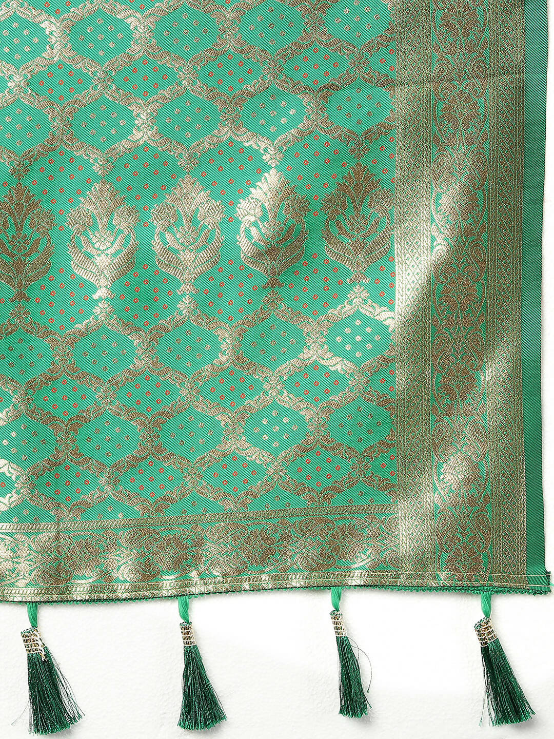 Lorenvalley Fashion Wine & Green Patola Silk Woven Design Meenakari Weaving Saree - Distacart