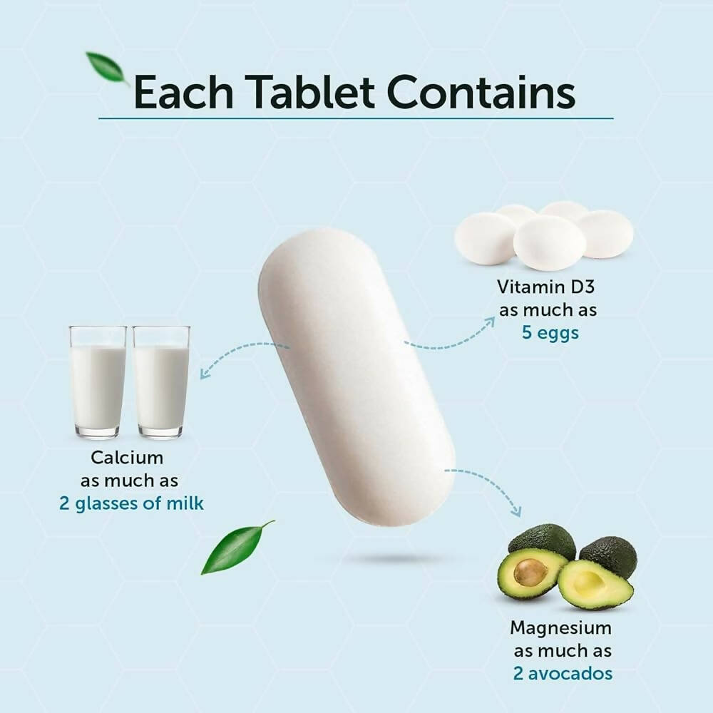 Neuherbs True Calcium 1000mg With Natural Vitamin D3 Tablets - Distacart