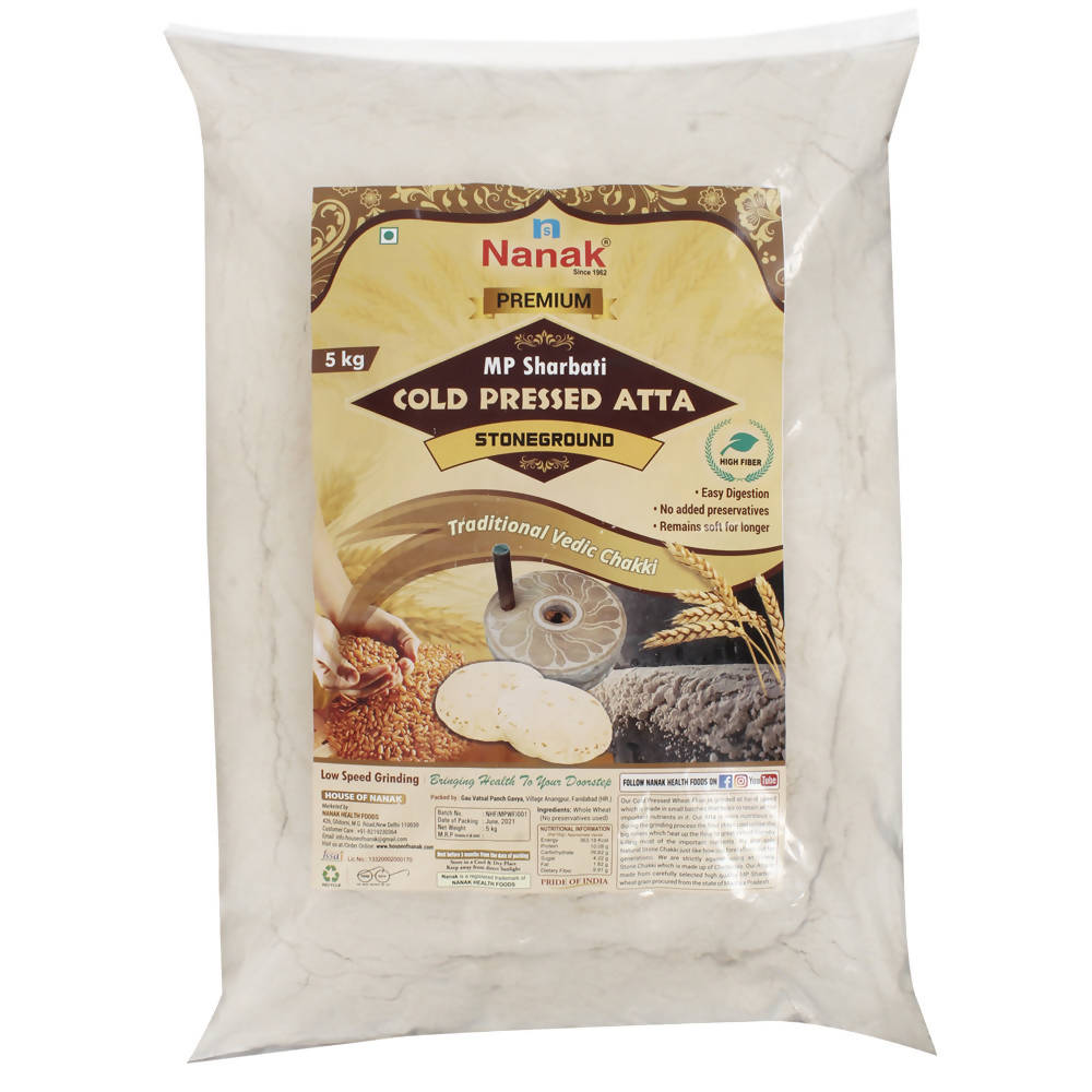 Nanak Premium MP Sharbati Cold Pressed Atta-Stoneground