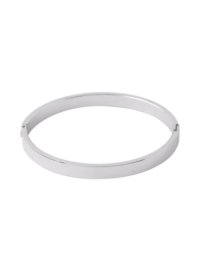 NVR Men's Silver Metal Interlock Kada Bracelet - Distacart