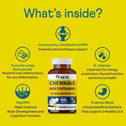 Carbamide Forte Pets Chewable Multivitamin Tablets - Distacart
