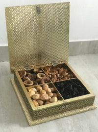 Thumbnail for SK Mithaii | Assorted Peacock Design Dry Fruit Box | Almonds | Apricots | Figs | Black Resins - Distacart