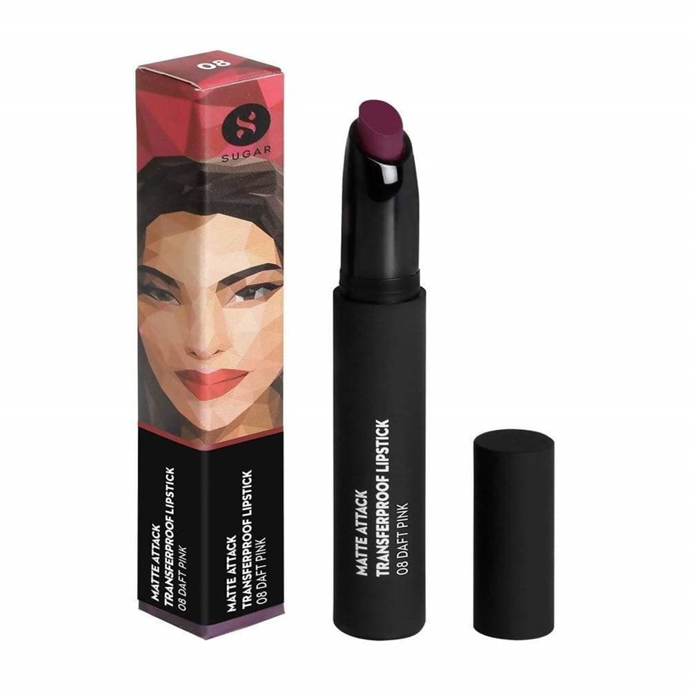 Sugar Matte Attack Transferproof Lipstick - Daft Pink (Deep Pink) - Distacart