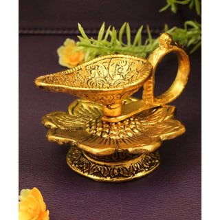 Spillbox Gold-Toned Brass Aishwarya Diya Pooja Essential - Distacart