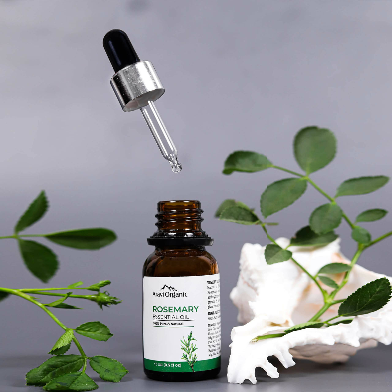 Aravi Organic Rosemary Essential Oil for Hair Growth, Anti Hair Fall - Distacart