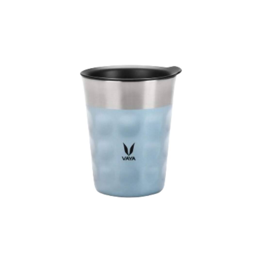 Vaya Popcup Insulated Coffee Mug Tumbler With Lid - 250 ml (Blue) - Distacart