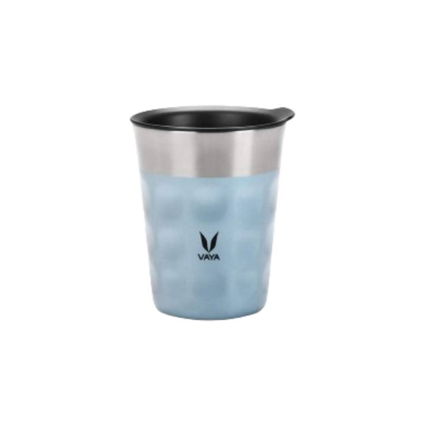 Vaya Popcup Insulated Coffee Mug Tumbler With Lid - 250 ml (Blue) - Distacart