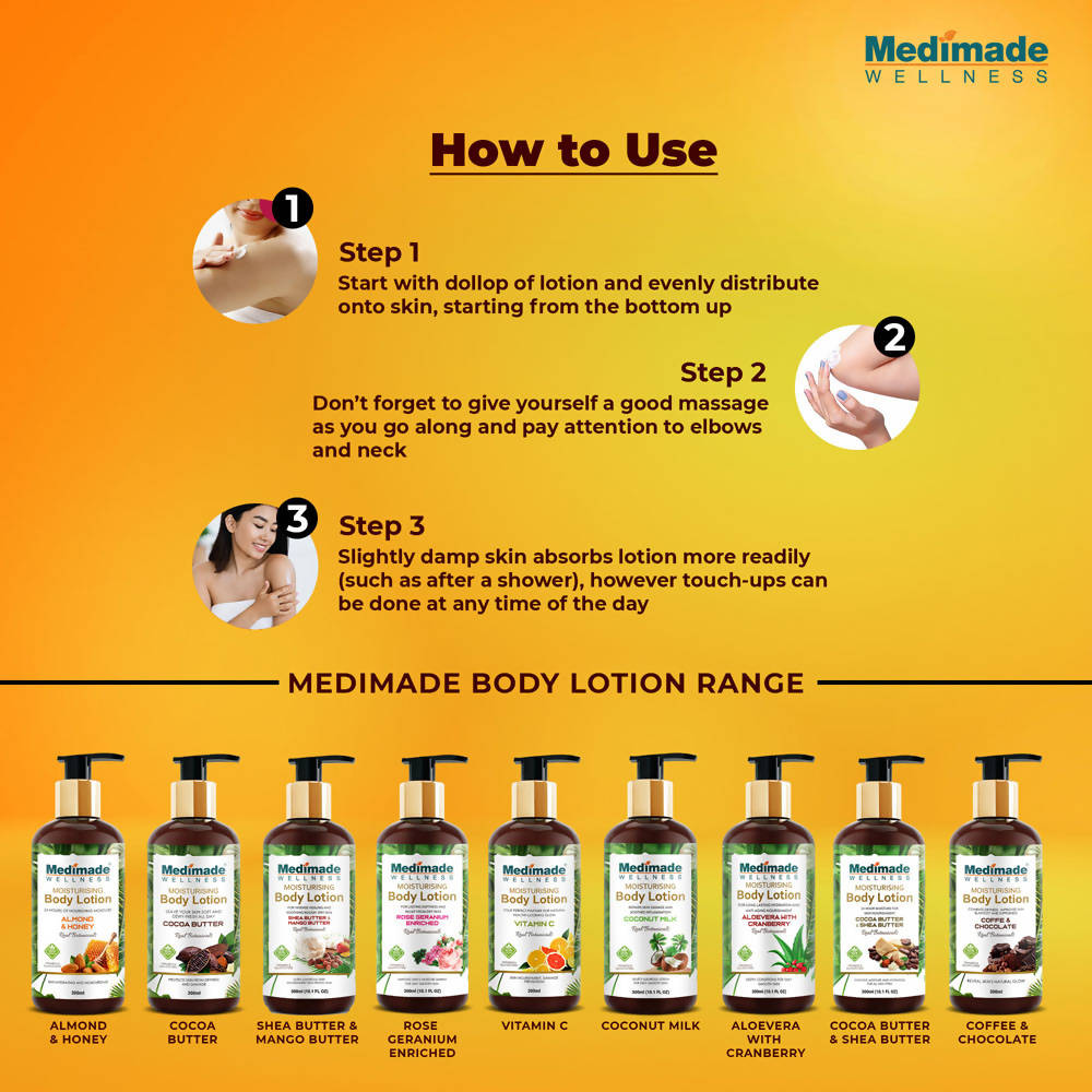 Medimade Wellness Moisturising Body Lotion With Shea Butter & Mango Butter - Distacart