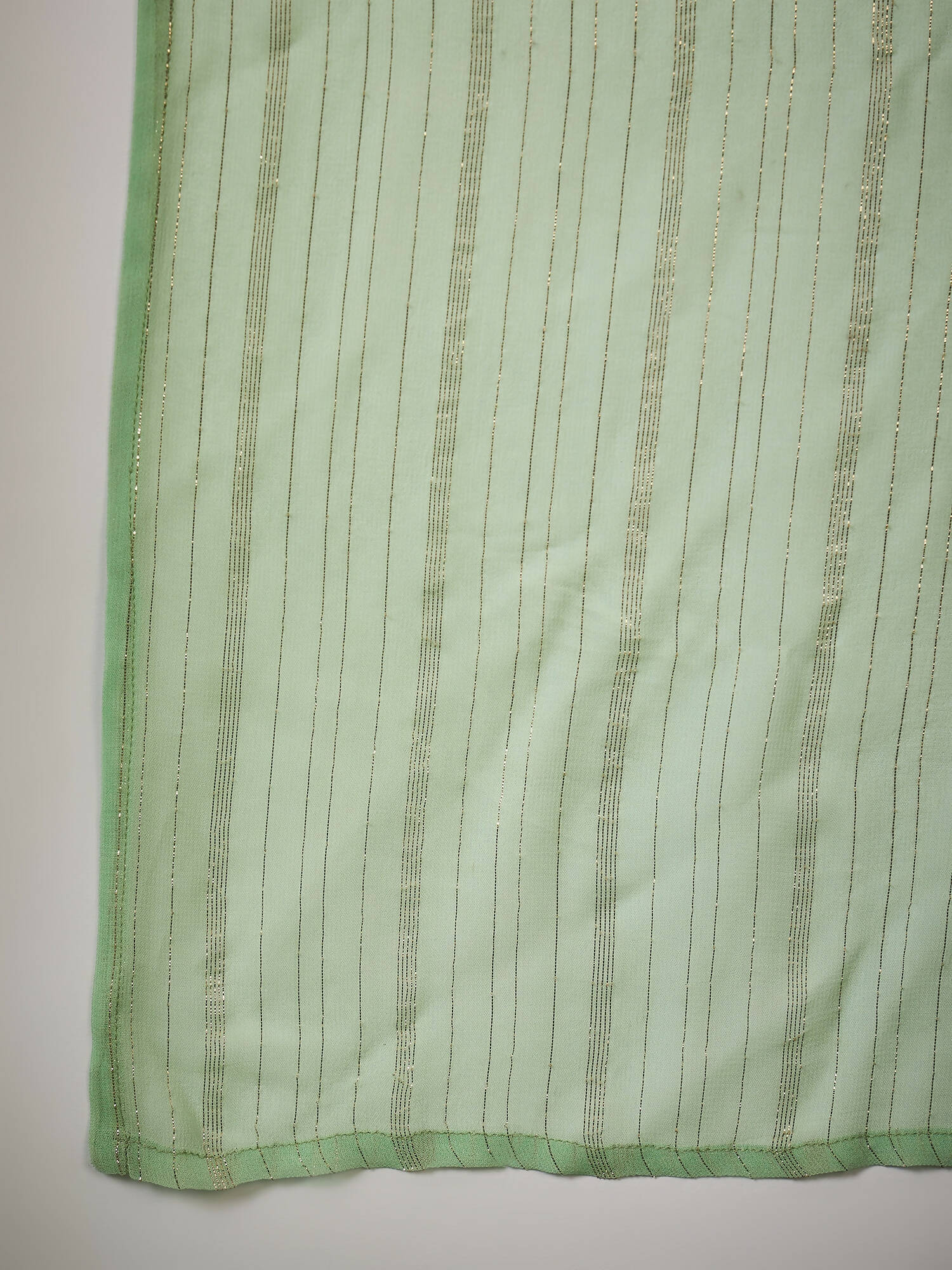 Sea Green Georgette Handwork Unstitched Dress Material - Hanika - Distacart