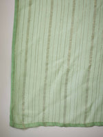 Thumbnail for Sea Green Georgette Handwork Unstitched Dress Material - Hanika - Distacart