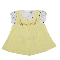 Thumbnail for NammaBaby Baby Girl's A-Line Mini Frock Dress - Yellow 114 - Distacart