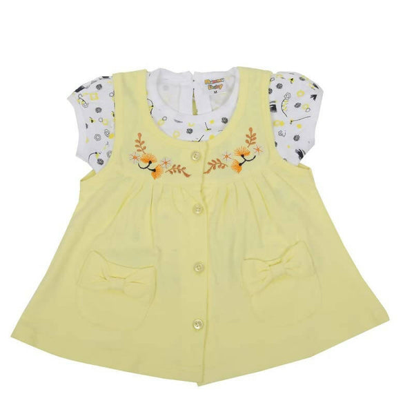 NammaBaby Baby Girl's A-Line Mini Frock Dress - Yellow 114 - Distacart