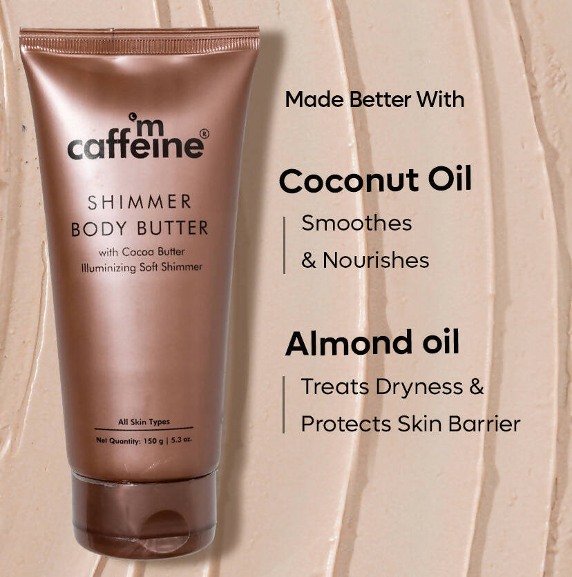 mCaffeine Shimmer Body Butter with Cocoa Butter - Distacart
