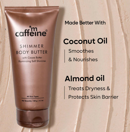 mCaffeine Shimmer Body Butter with Cocoa Butter - Distacart