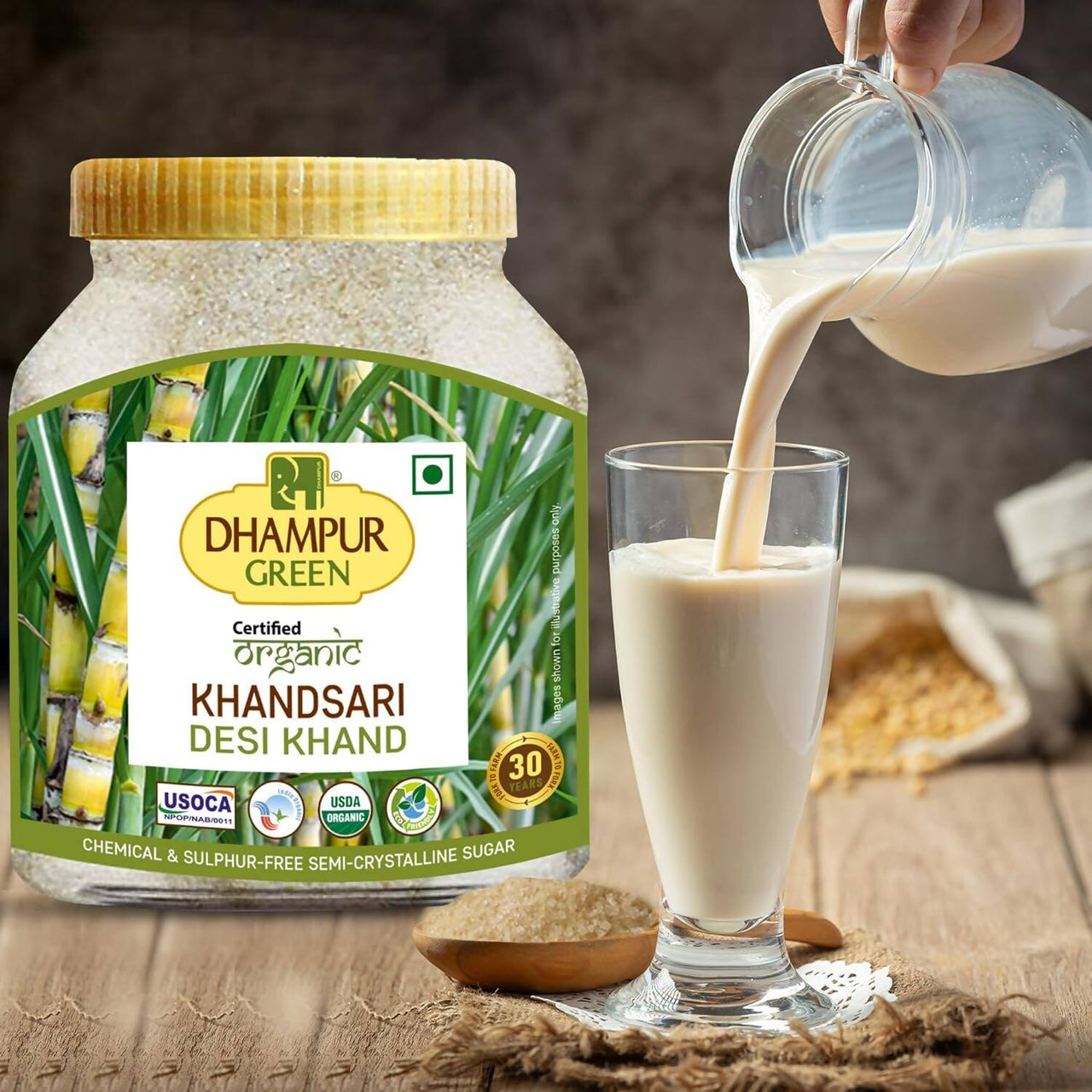 Dhampur Green Desi Khand Khandsari Sugar - Distacart