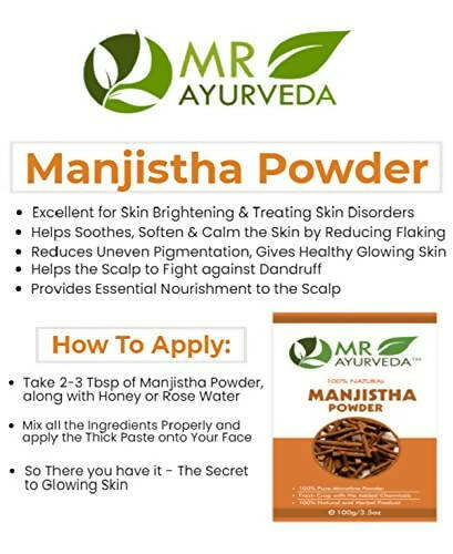 MR Ayurveda Manjistha Powder - Distacart