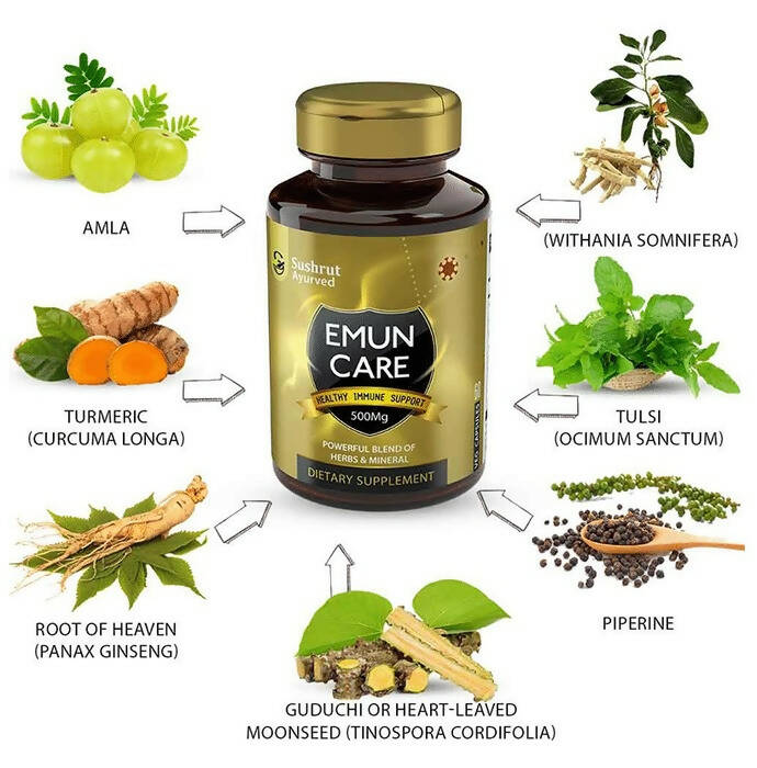 Sushrut Ayurved Emun Care Veg Capsules - Distacart