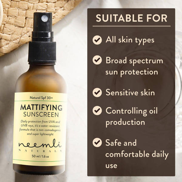 Neemli Naturals Natural SPF 30+ Mattifying Sunscreen